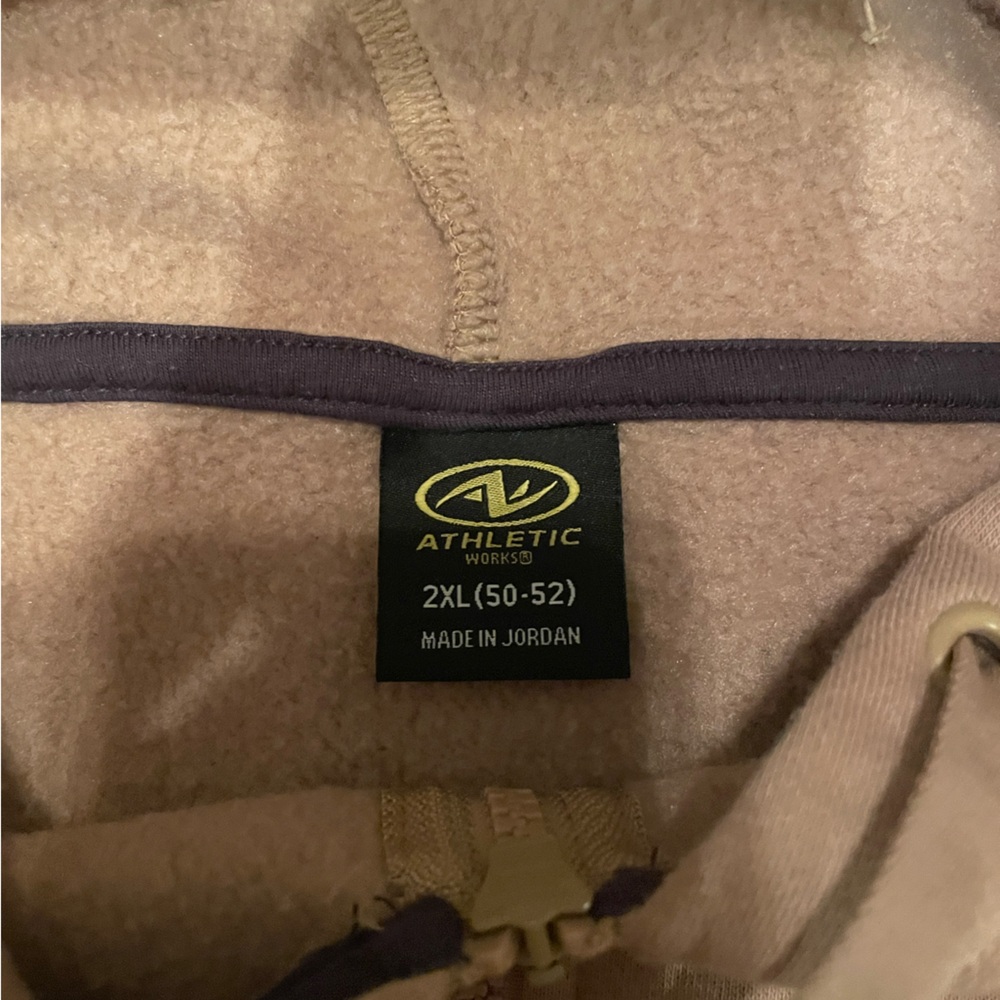 Men’s Tan Zip Up Hoodie - Picture 2 of 3